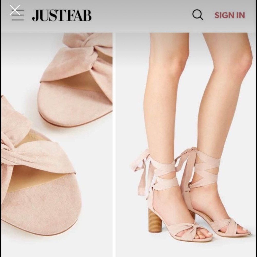 JustFab Blush Heels Size 8